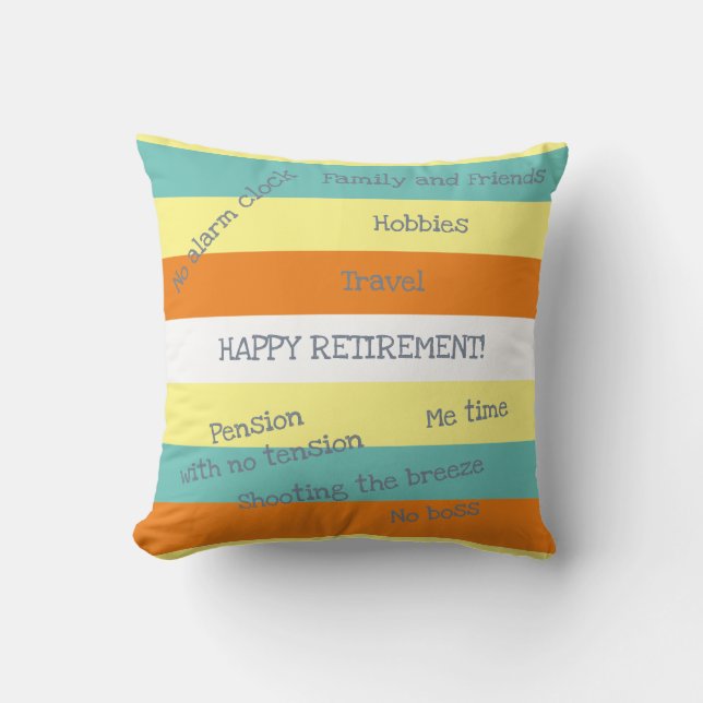 Custom Name Funny Retirement No Clock Boss Tension Cushion (Front)