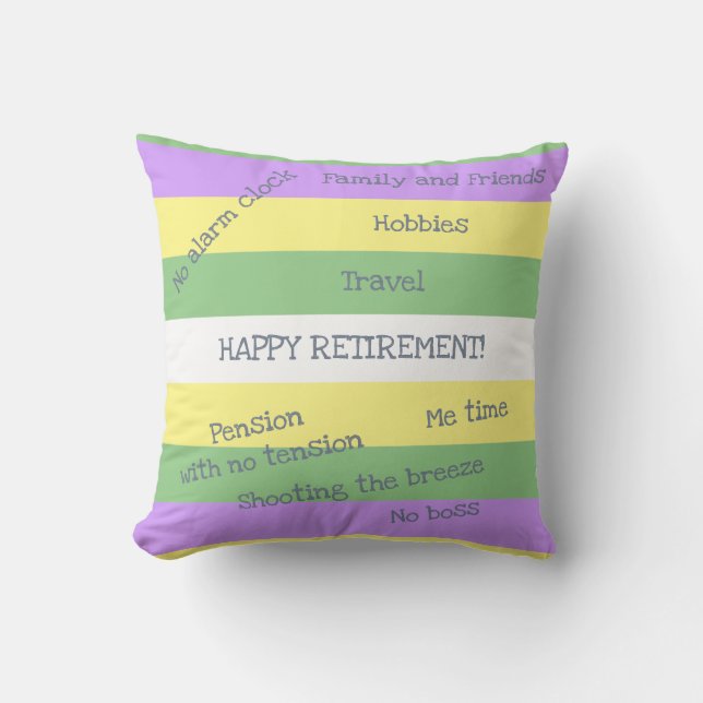 Custom Name Funny Retirement No Clock Boss Tension Cushion (Front)