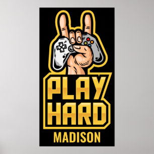 Custom name Gamer Poster