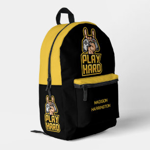Custom name Gamer Printed Backpack