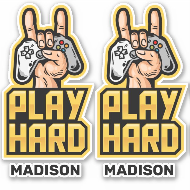 Custom name Gamer stickers (Front)