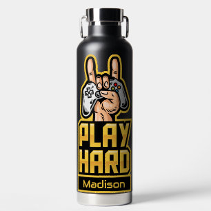Custom name Gamer Water Bottle