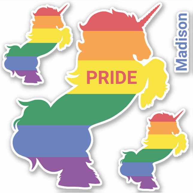 Custom Name Gay Unicorn (Front)