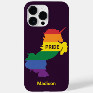 Custom Name Gay Unicorn Case-Mate iPhone 14 Pro Max Case