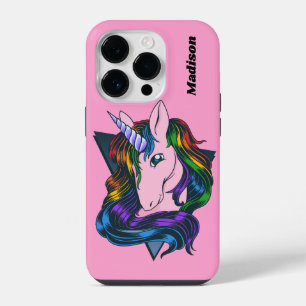 Custom Name Gay Unicorn iPhone 14 Pro Case
