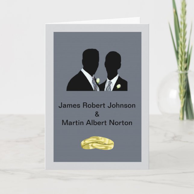 Custom Name Gay Wedding Invitation (Front)