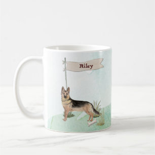 Custom Name German Shepherd Pet Dog Coffee Mug