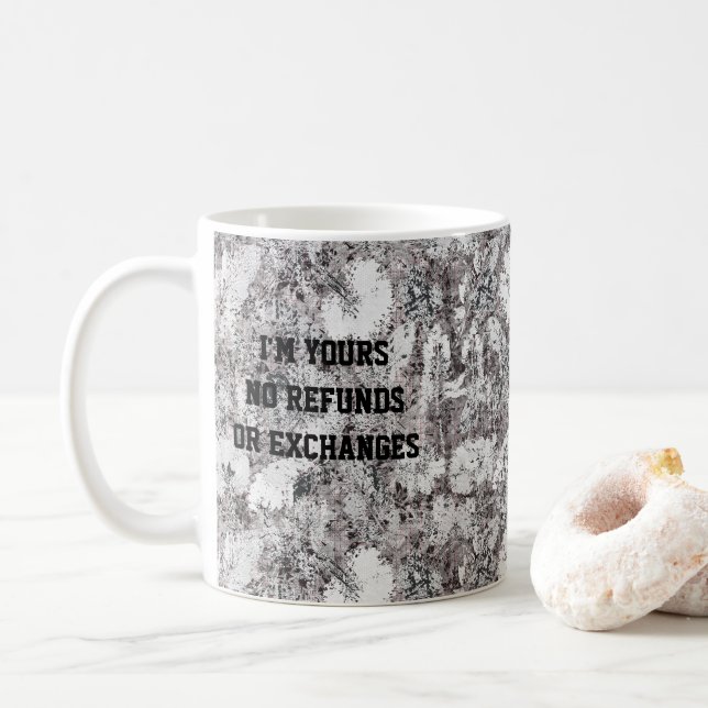 Custom Name Gift for Her or Him Coffee Mug (With Donut)