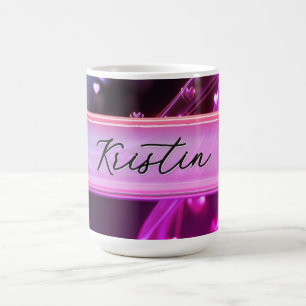 Custom Name Girl Power Glass Personalised Coffee Mug