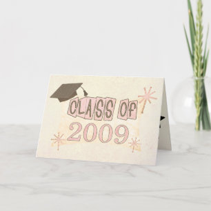 Custom Name Girl's Retro Style Graduation Card