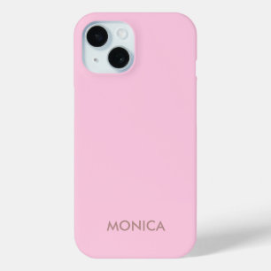 Custom name girly pink iPhone 15 case