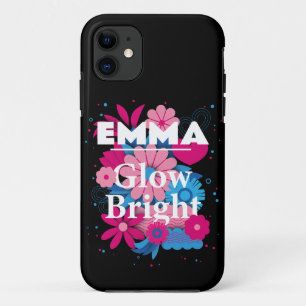 Custom Name Glow Bright Floral Personalised Gift Case-Mate iPhone Case