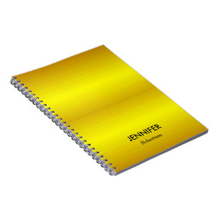 Custom name gold gradient notebook