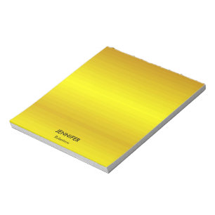 Custom name gold gradient notepad