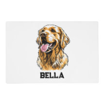 Custom Name Golden Retriever Dog Portrait Funny