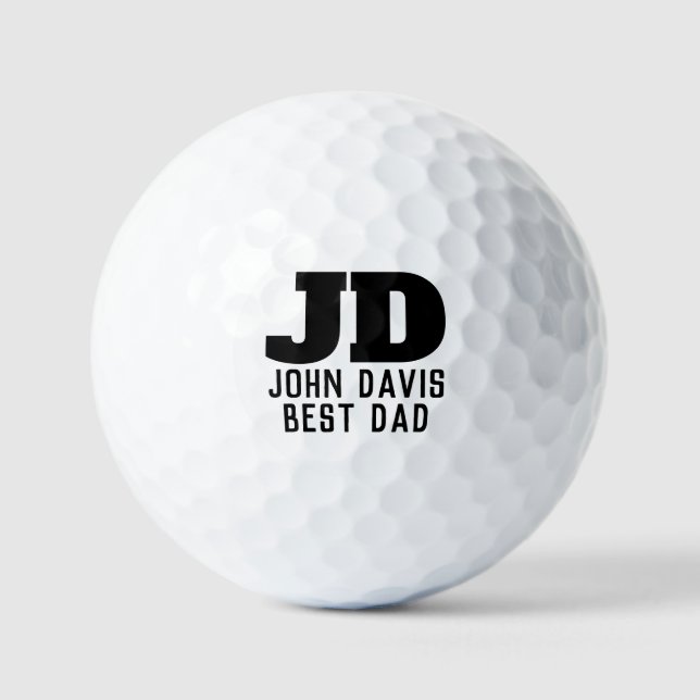 Custom Name Golf Ball for Dad Husband Birthday (Front)