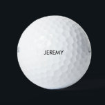 Custom Name Golf Balls<br><div class="desc">Custom Name Golf Balls.  Black text.</div>