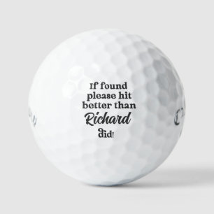 Custom Name Golf Balls - Lost Ball Pun Funny