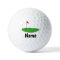 Custom name golf balls with putting green logo