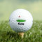 Custom name golf balls with putting green logo