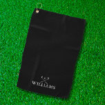 Custom Name Golf Clubs Black And White Golf Towel<br><div class="desc">Personalise the name in classic typography to create a unique golf gift and keepsake for any golfer. Designed by Thisisnotme©</div>