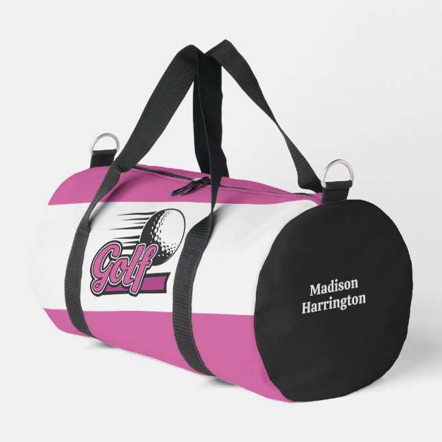 Custom Name Golf Duffle Bag (Left Corner)