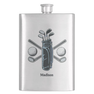 Custom Name Golf Hip Flask