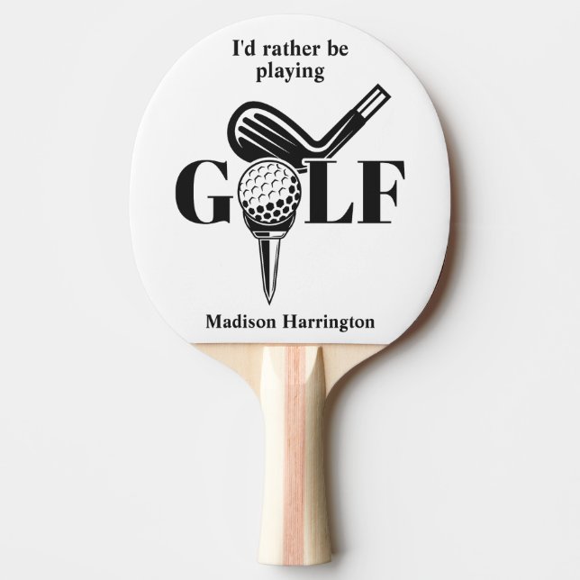 Custom Name Golf Ping Pong Paddle (Front)