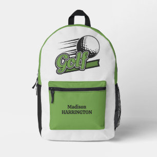 Custom Name Golf Printed Backpack