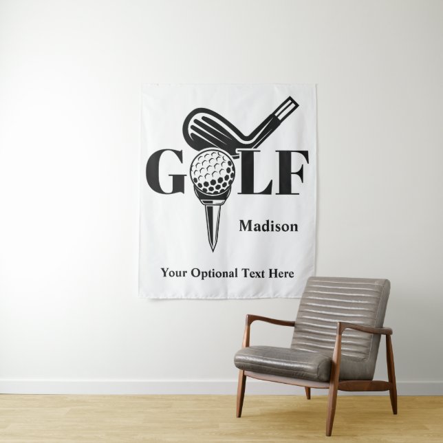 Custom Name Golf Tapestry (In Situ)