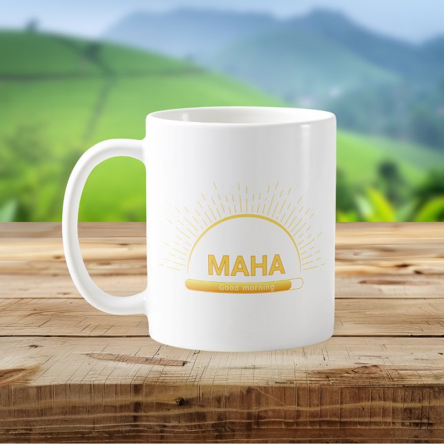 Custom Name Good Morning Minimal Mug (Creator Uploaded)
