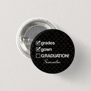 Custom Name Graduation Gift   Funny Graduation 3 Cm Round Badge