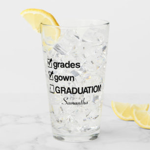 Custom Name Graduation Gift Funny Graduation Glass