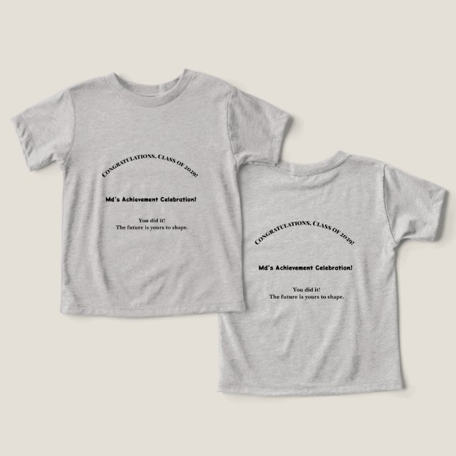 Custom Name Graduation Party Class of 2029 (Design Front & Back)