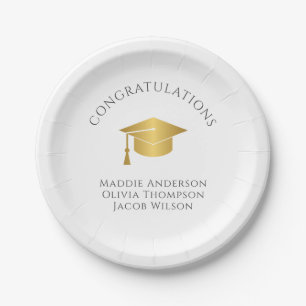 Custom Name Graduation Party Paper Plate