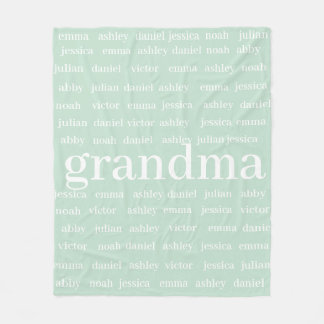 Custom Name Grandma Blanket, Minky Baby Blanket
