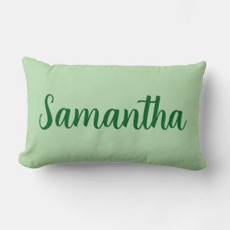 Custom Name green – Personalised Lumbar Cushion