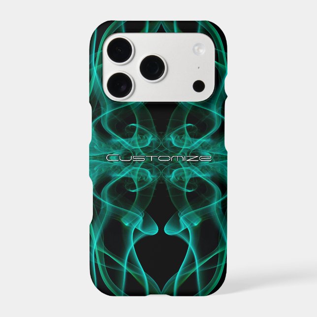 Custom Name Green Smoke Symmetrical Black (Back)