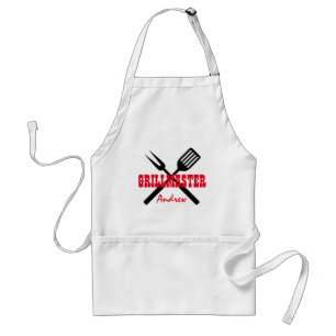 Custom name grillmaster utensils BBQ apron for men