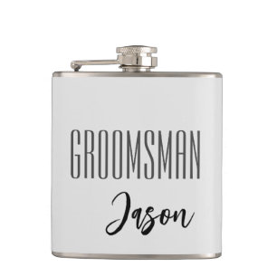 Custom Name Groomsman Flask
