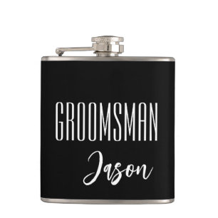 Custom Name Groomsman Flask
