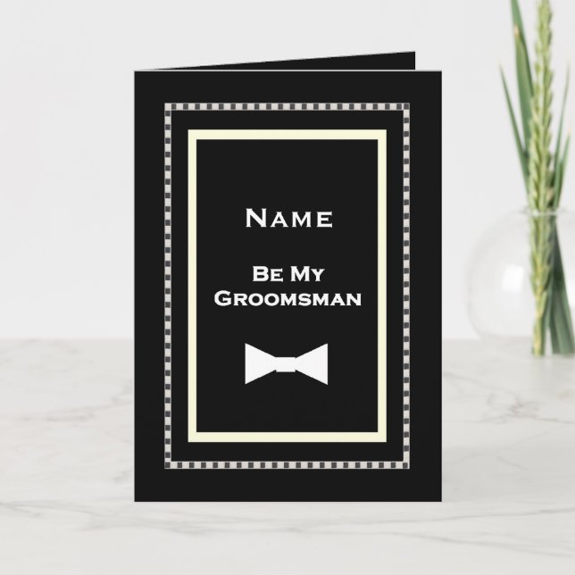 CUSTOM NAME Groomsman Wedding Invitation (Front)