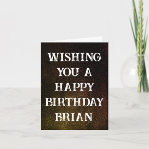 Custom Name Grunge Birthday Card