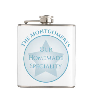Custom Name Guest Bedroom Speciality Pastel Star Hip Flask