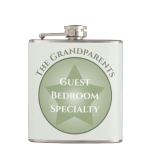 Custom Name Guest Bedroom Speciality Pastel Star Hip Flask