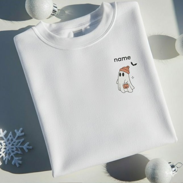 Custom Name Halloween Ghost |  Personalized Spooky Sweatshirt (Custom Name Halloween Ghost | Personalized Spooky Sweatshirt)