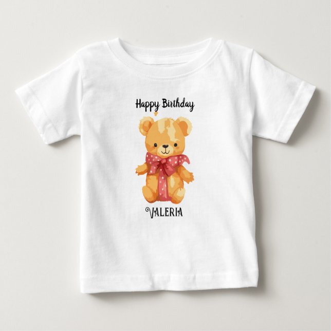 Custom Name Happy Birtday Baby T-Shirt (Front)