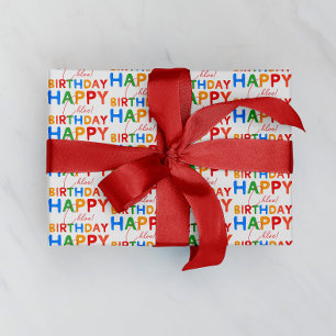 Custom Name Happy Birthday Girl Wrapping Paper