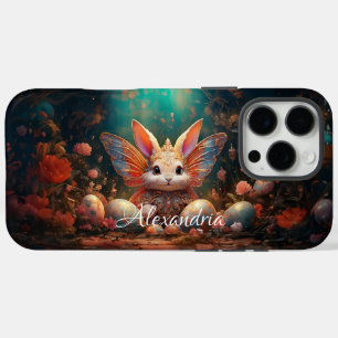 Custom Name Happy Easter Bunny with Easter eggs iPhone 16 Pro Max Case