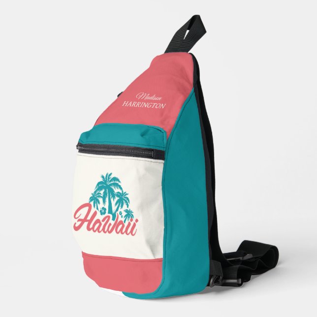 Custom Name Hawaii Sling Bag (Right Corner)